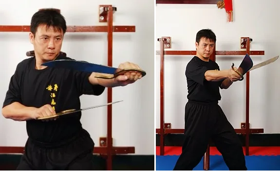 Sifu Kong Chi Keung z nożami motylkowymi