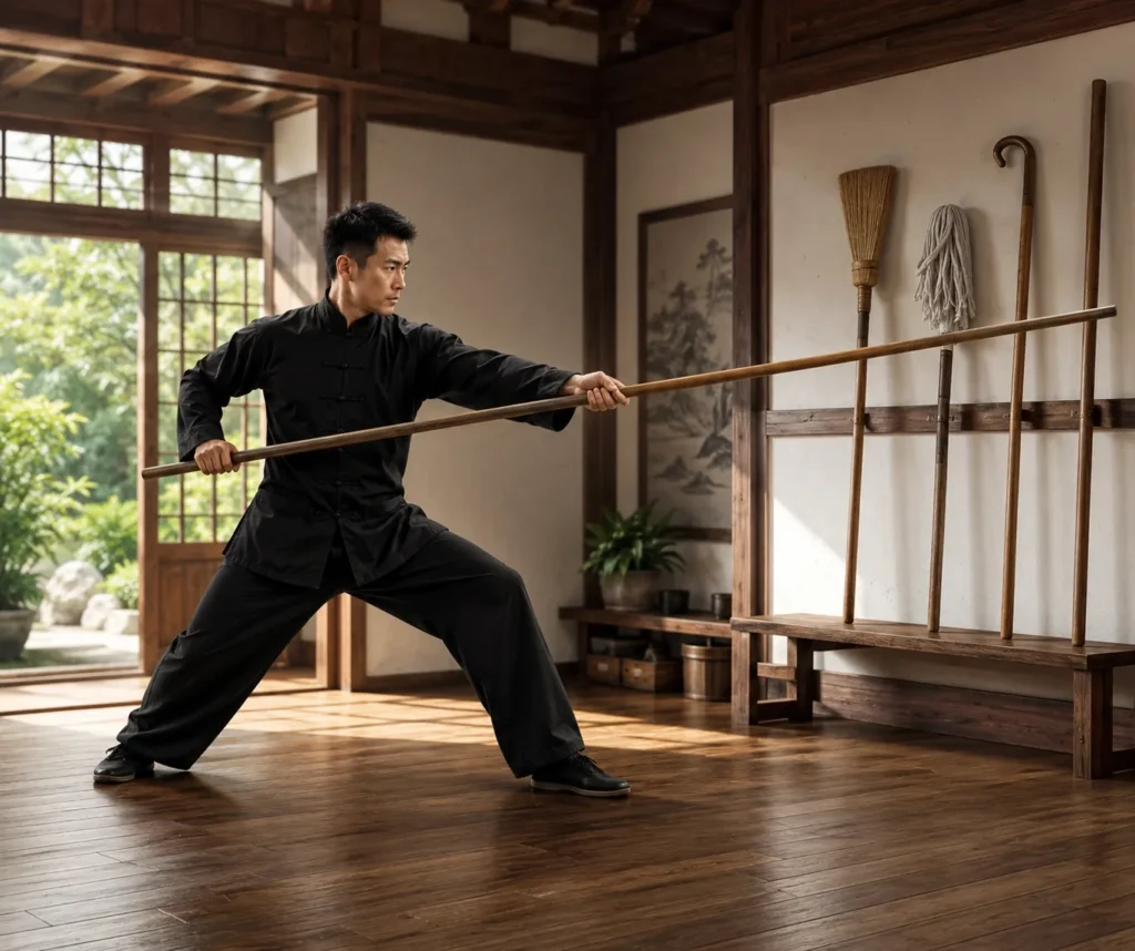 Długi kij Wing Tsun: luk dim boon kwan